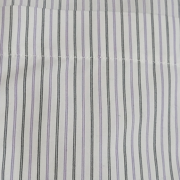 Jos A Bank dress shirt Men's Size 17 purple And Black Striped - Picture 3 of 6